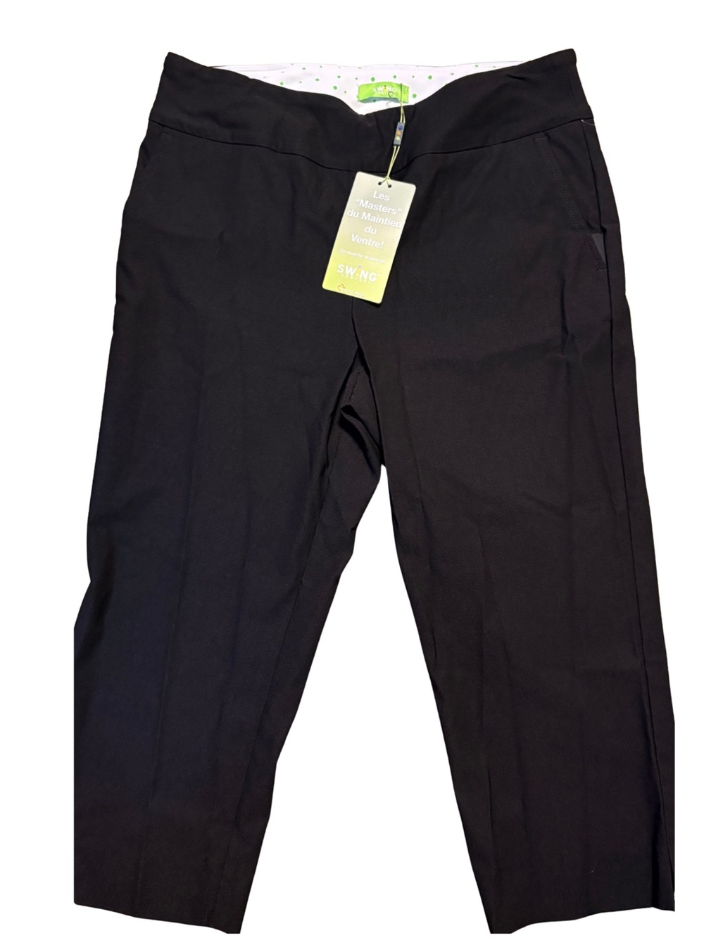 Black Swing Control Tummy Control Golf Pull-On Capris